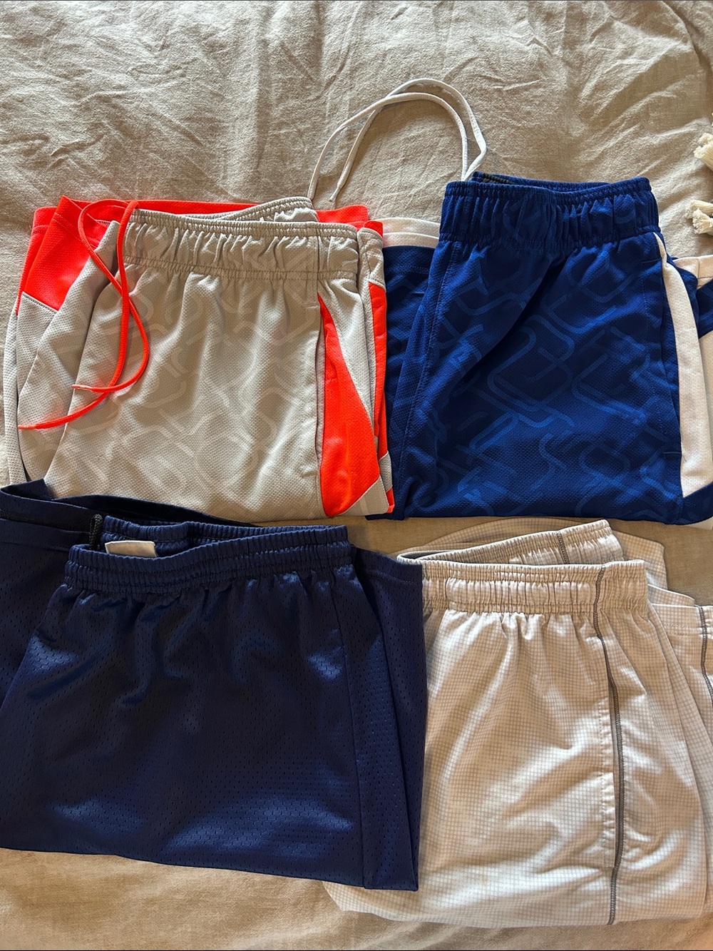 Under Armour Men's Athletic Shorts - Navy, Royal Blue, White, Neon Orange